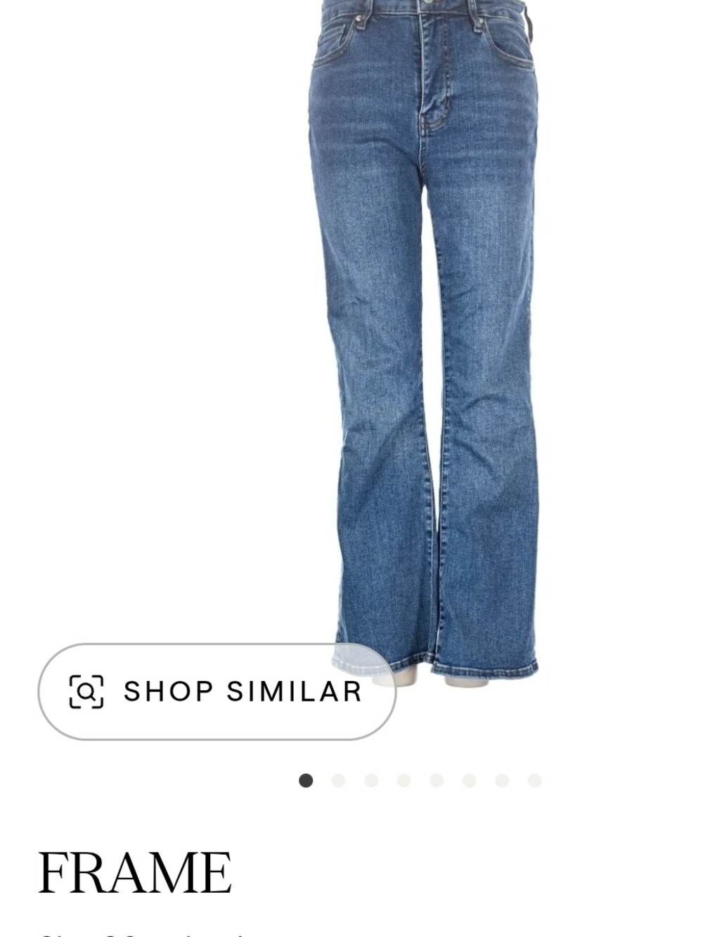 Frame Denim Blue High-Rise Flare Jeans - Classic Indigo